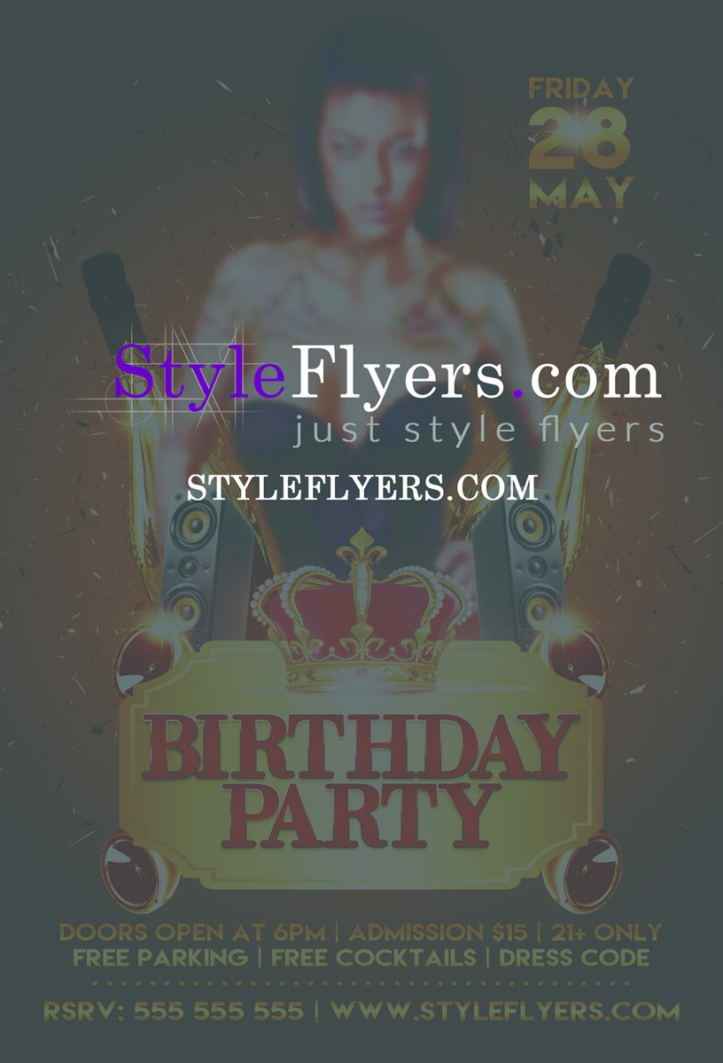 Birthday party Flyer premium template