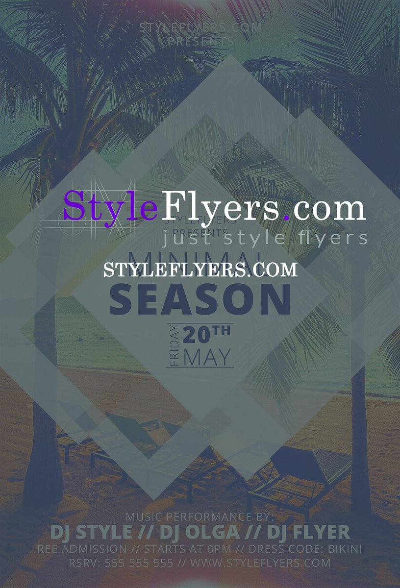 Minimal Season Flyer premium template