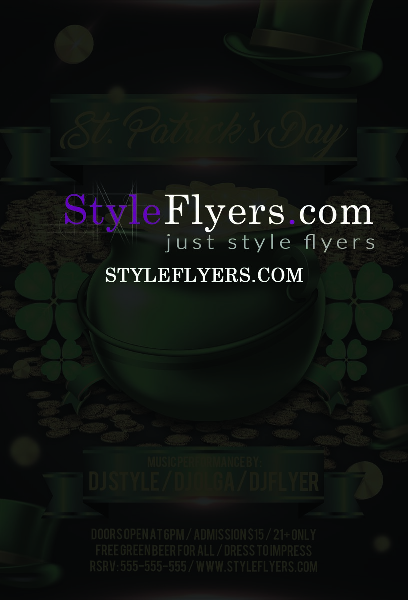 St Patricks Day Flyer premium template