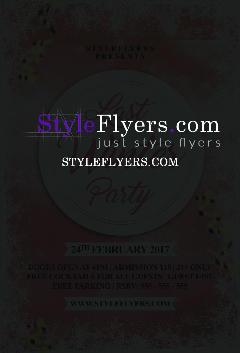 Last winter party premium template PSD Flyer Template