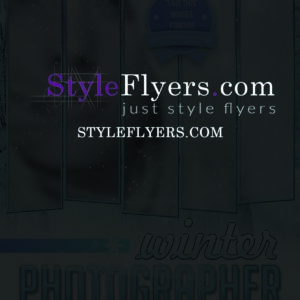Winter photographer PSD Flyer Template