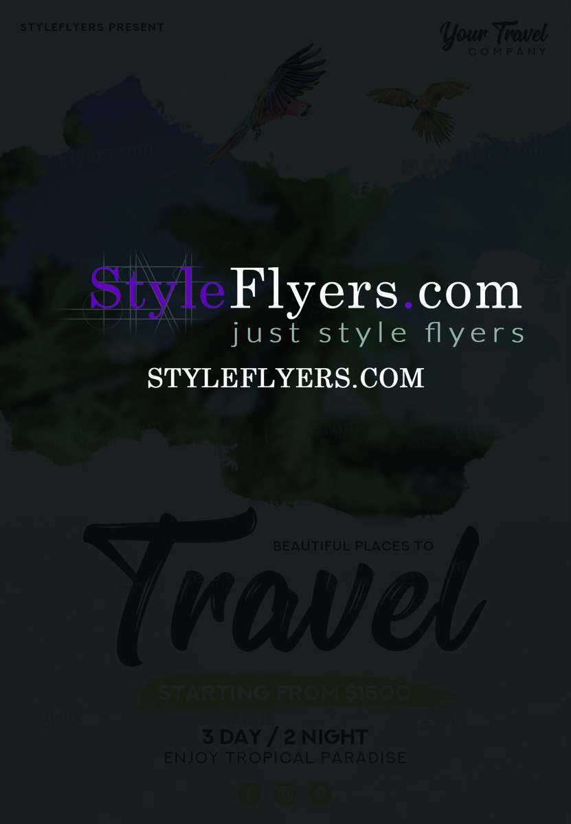 Travel psd flyer
