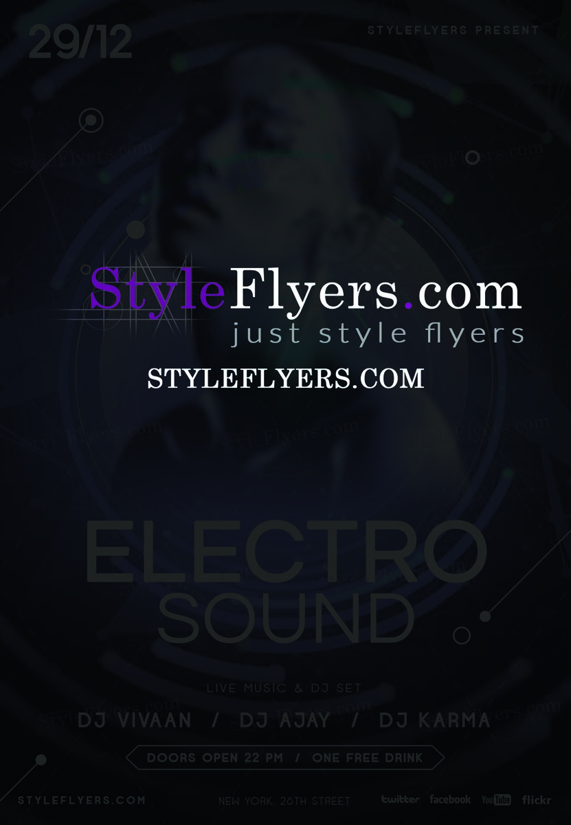 electro sound psd flyer