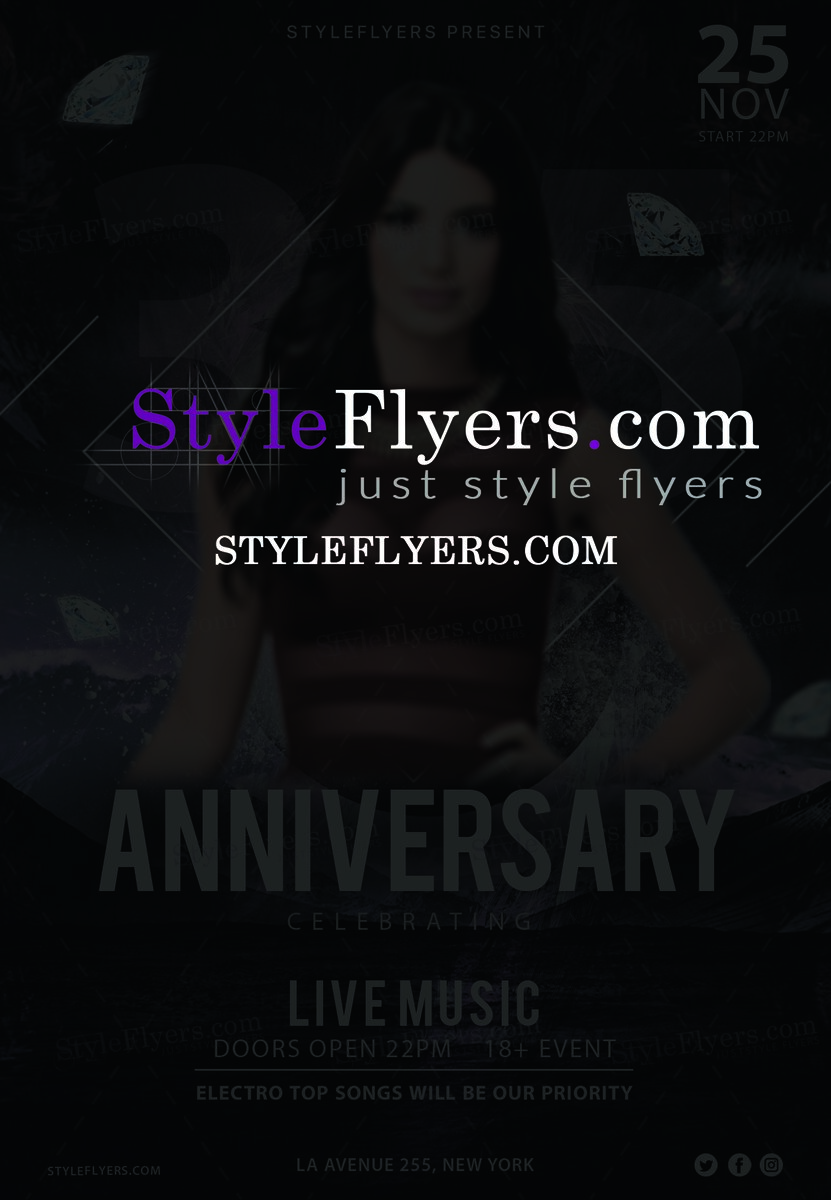 Anniversary psd flyer