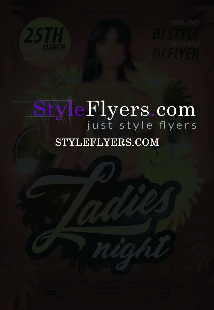 ladies night PSD Flyer Template