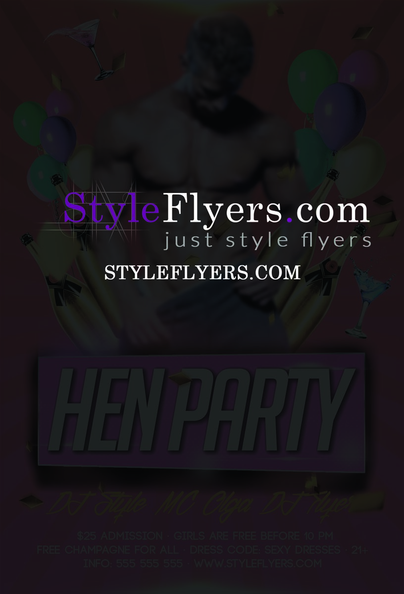hen party Flyer premium template