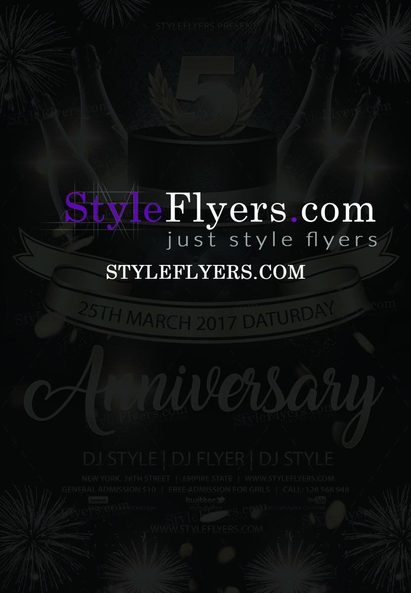 anniversary PSD Flyer Template
