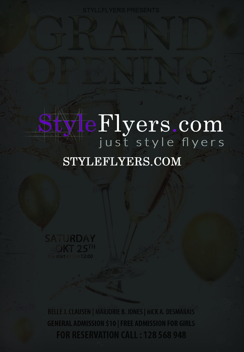 Grand opening(3) PSD Flyer Template