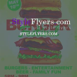Burger festival premium template PSD Flyer Template