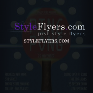 Ping pong PSD Flyer Template