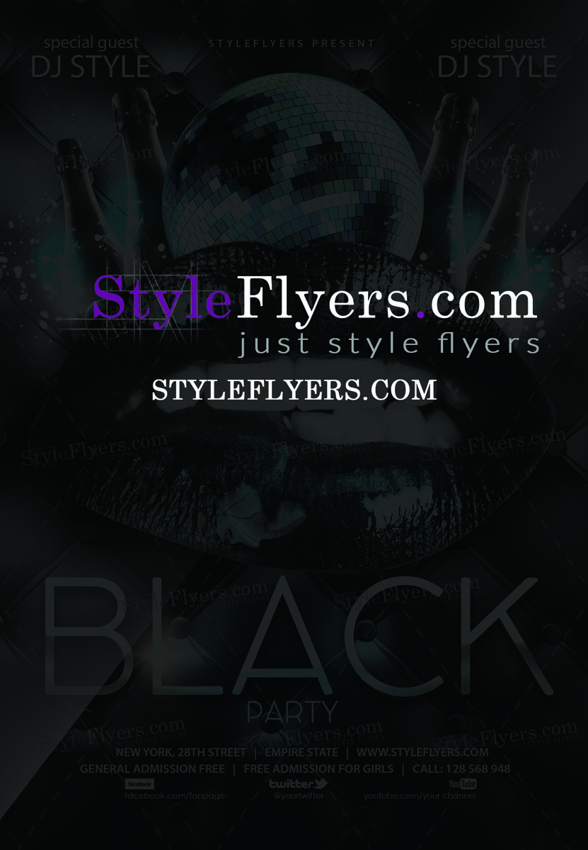 black party PSD Flyer Template