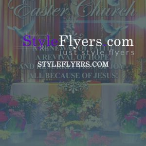 easter church premium template PSD Flyer Template