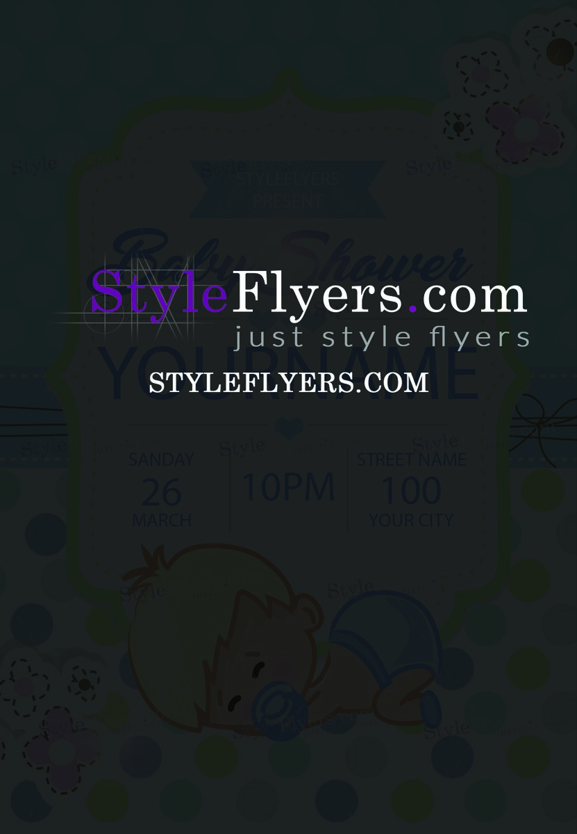 Baby shower1 PSD Flyer Template