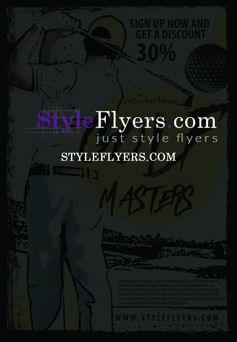 Golf Masters1 PSD Flyer Template