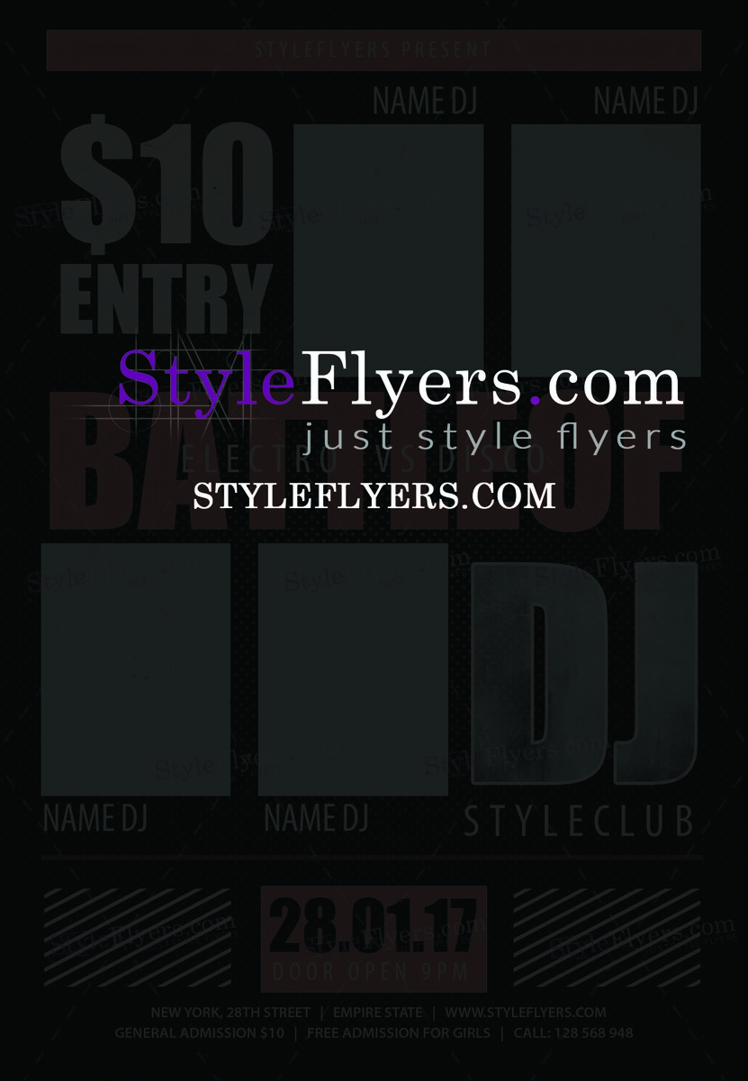 battleof dj PSD Flyer Template