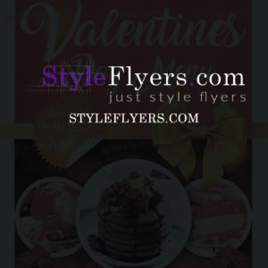 Valentines Day menu PSD Flyer Template