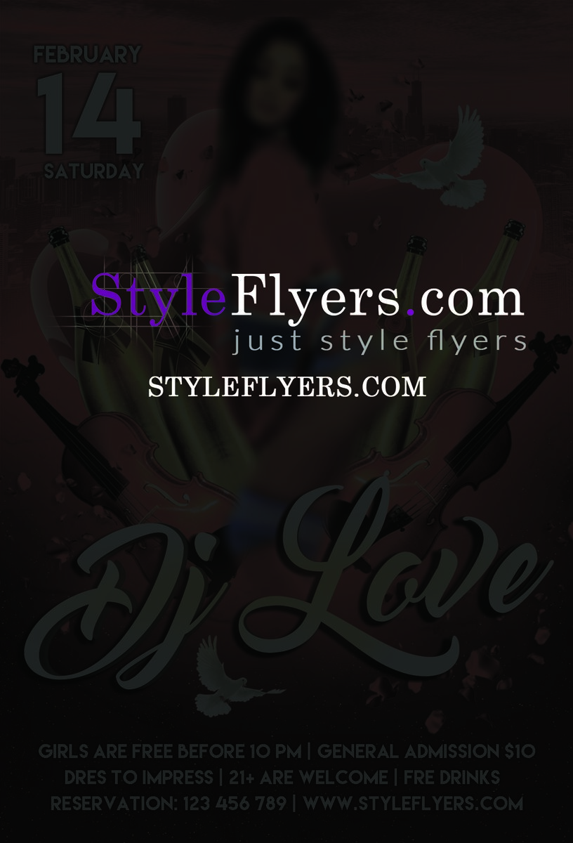 dj love PSD Flyer Template