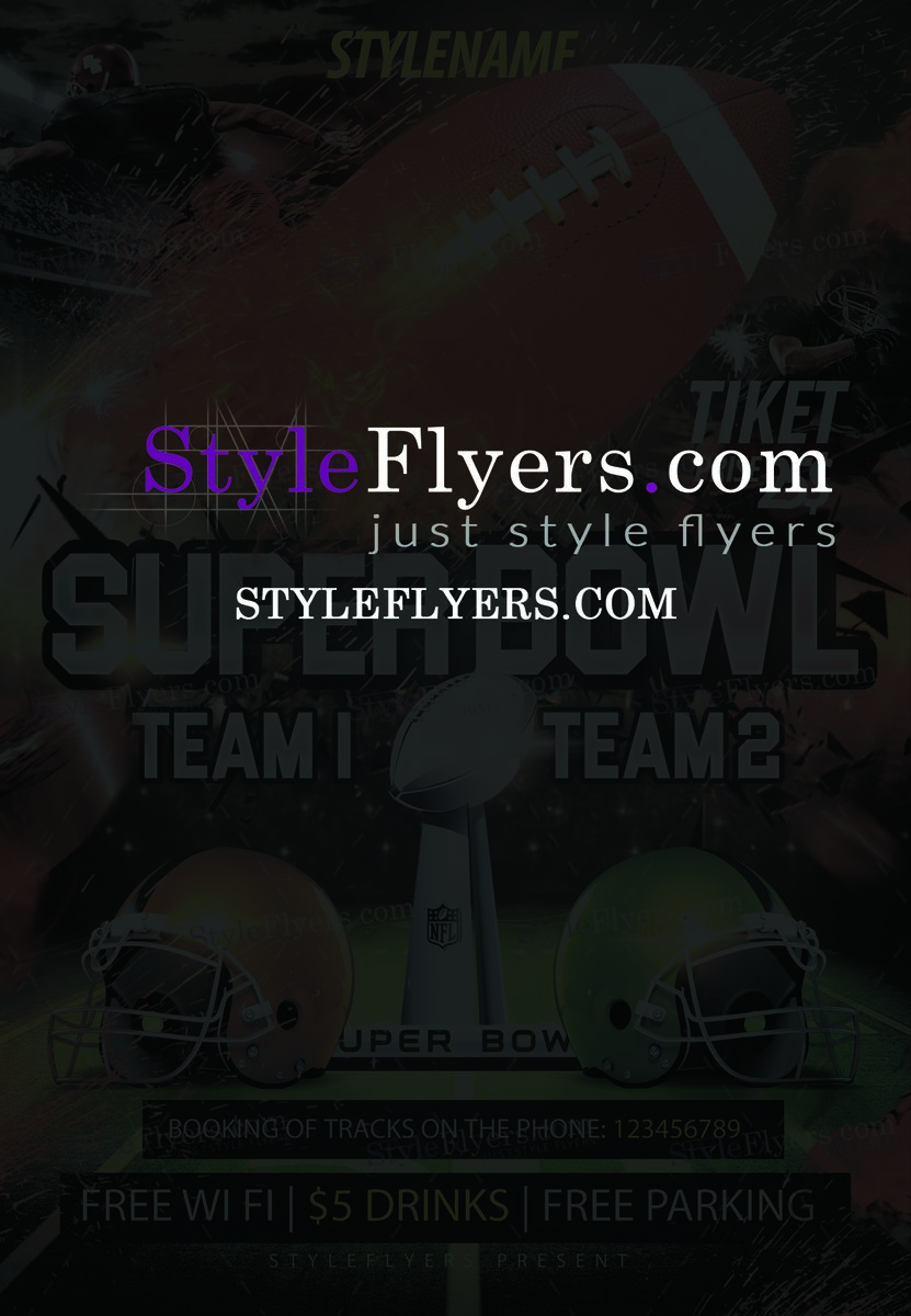 Super Bowl PSD Flyer Template