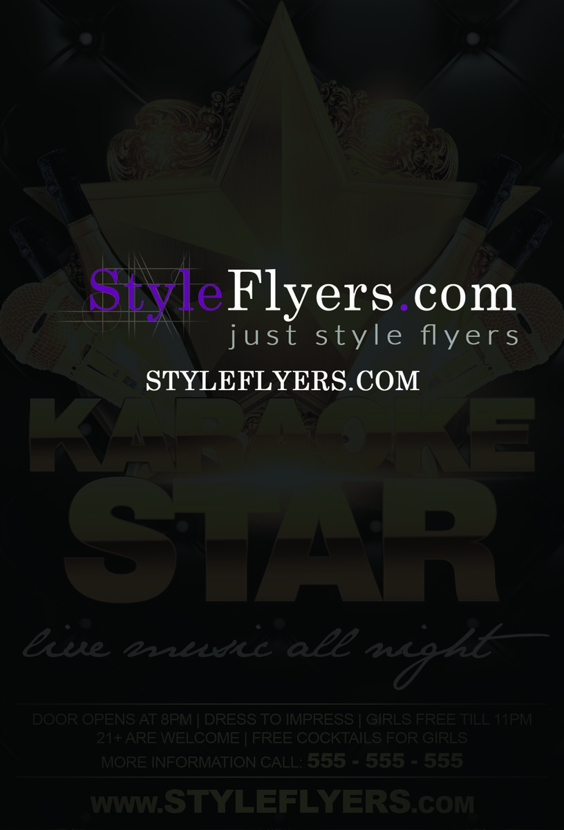 karaoke star PSD Flyer Template