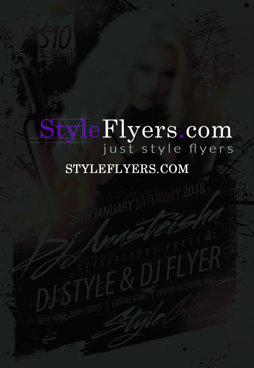 dj Anasteisha PSD Flyer Template