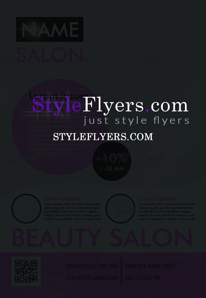 beauty salon PSD Flyer Template