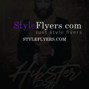 Hipster Party psd flyer