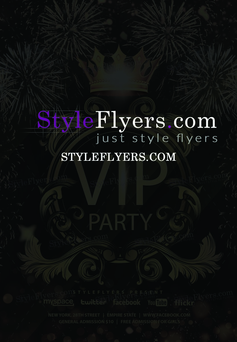 VIP party PSD Flyer Template