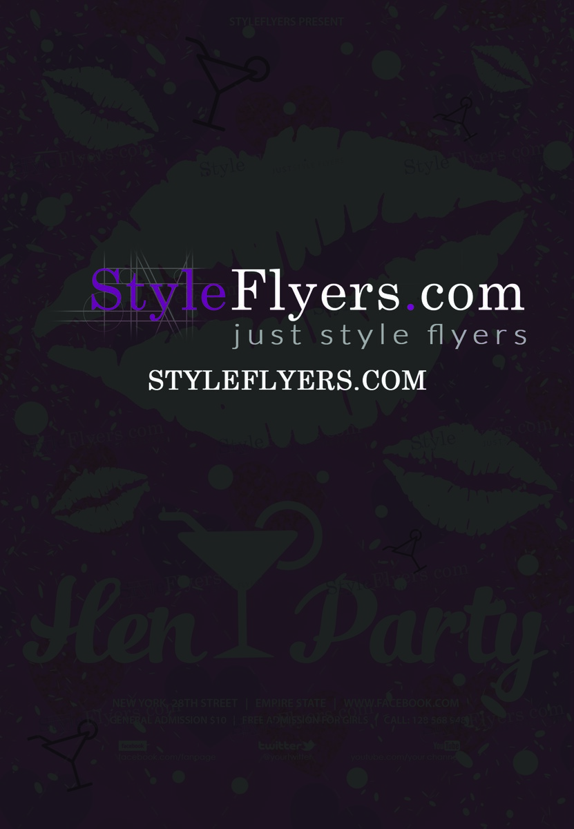 hen party PSD Flyer Template