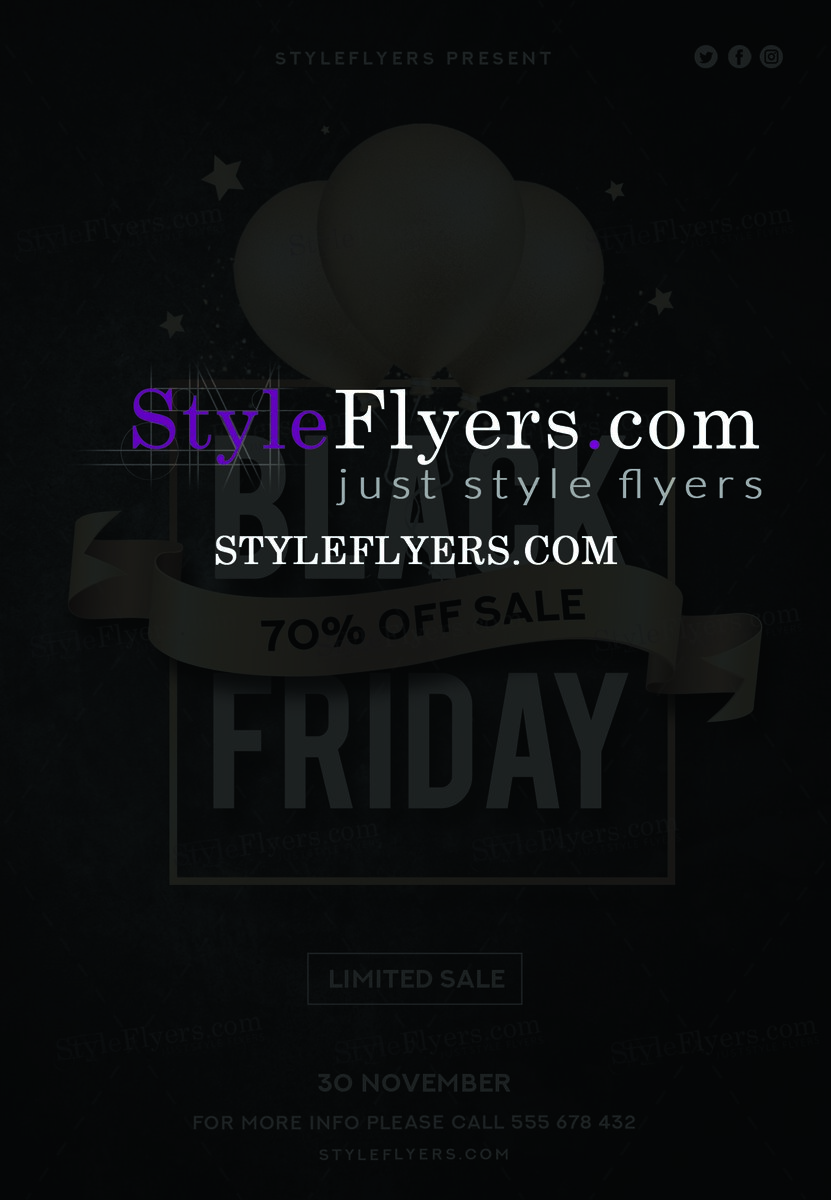 black Friday sale psd flyer