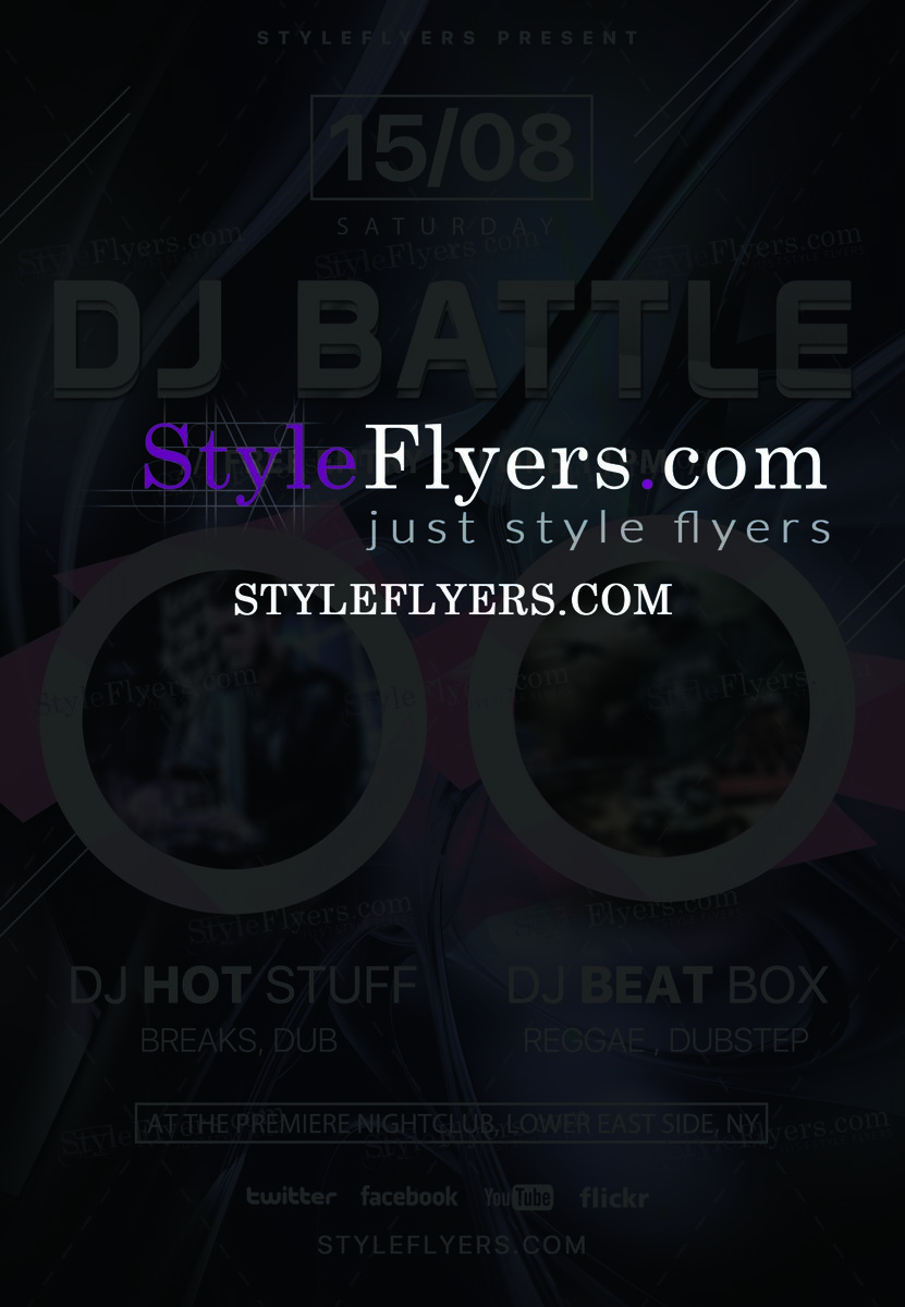 dj battle psd flyer