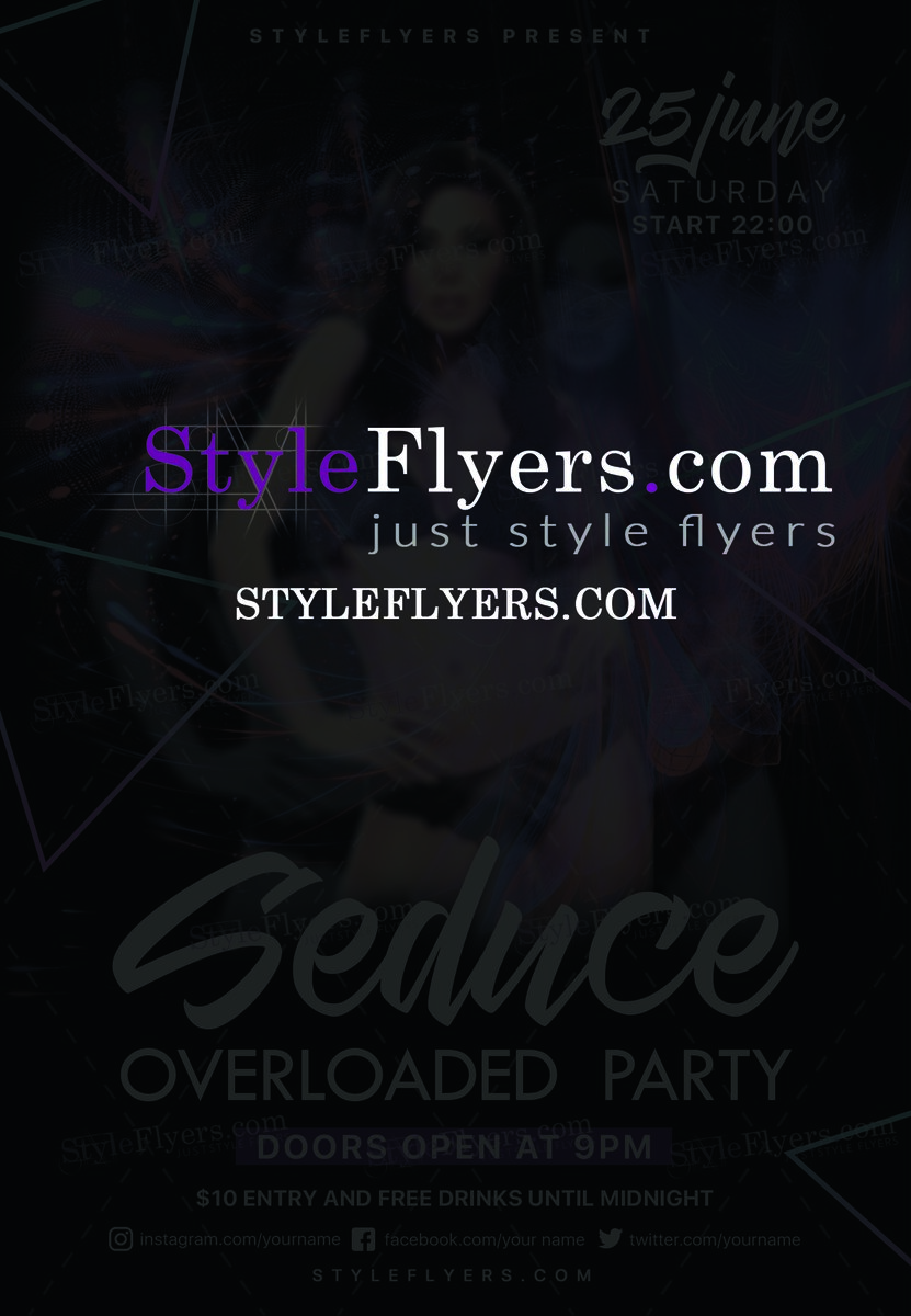 Seduce Overloaded Party psd flyer