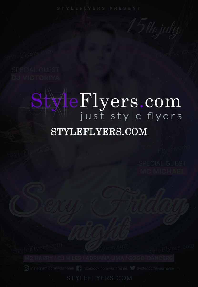 sexy friday night psd flyer
