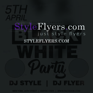 Black & White Party PSD Flyer Template