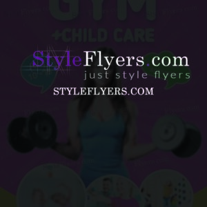 gym child care psd flyer