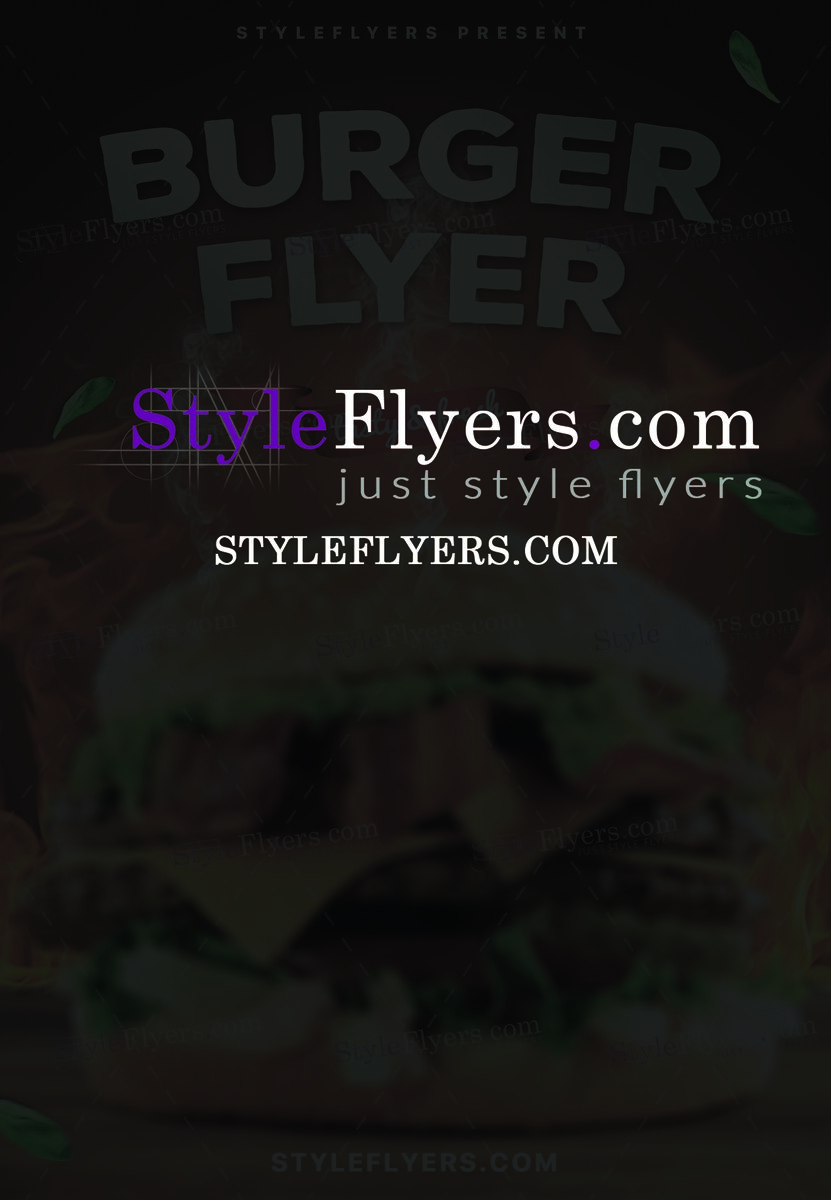 burger psd flyer
