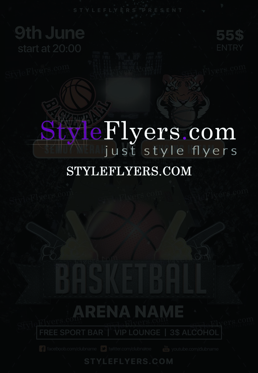 basketball psd flyer