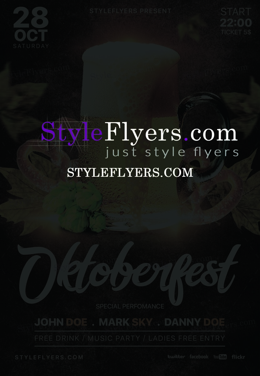 Oktoberfest Festival psd flyer