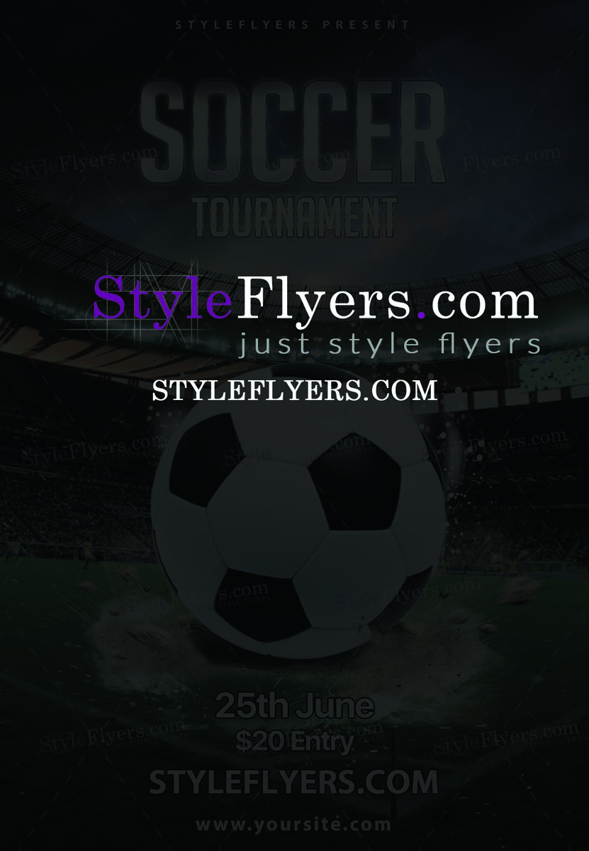 Soccer Tournament psd flyer