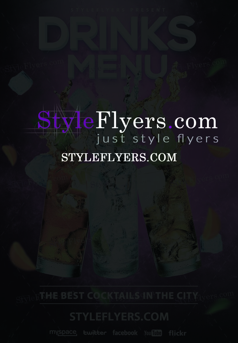 Drinks Menu psd flyer