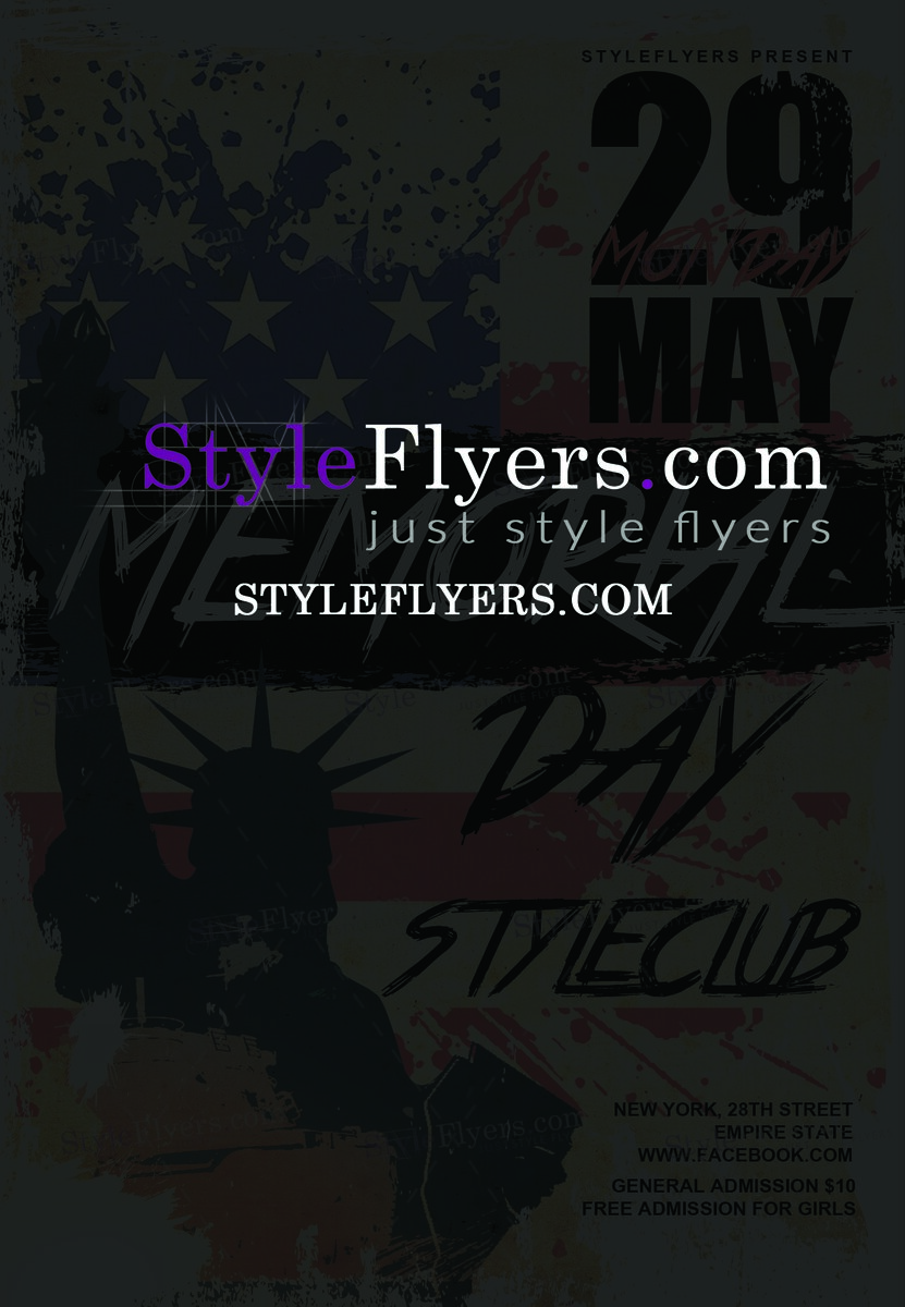 Memorial Day PSD Flyer Template