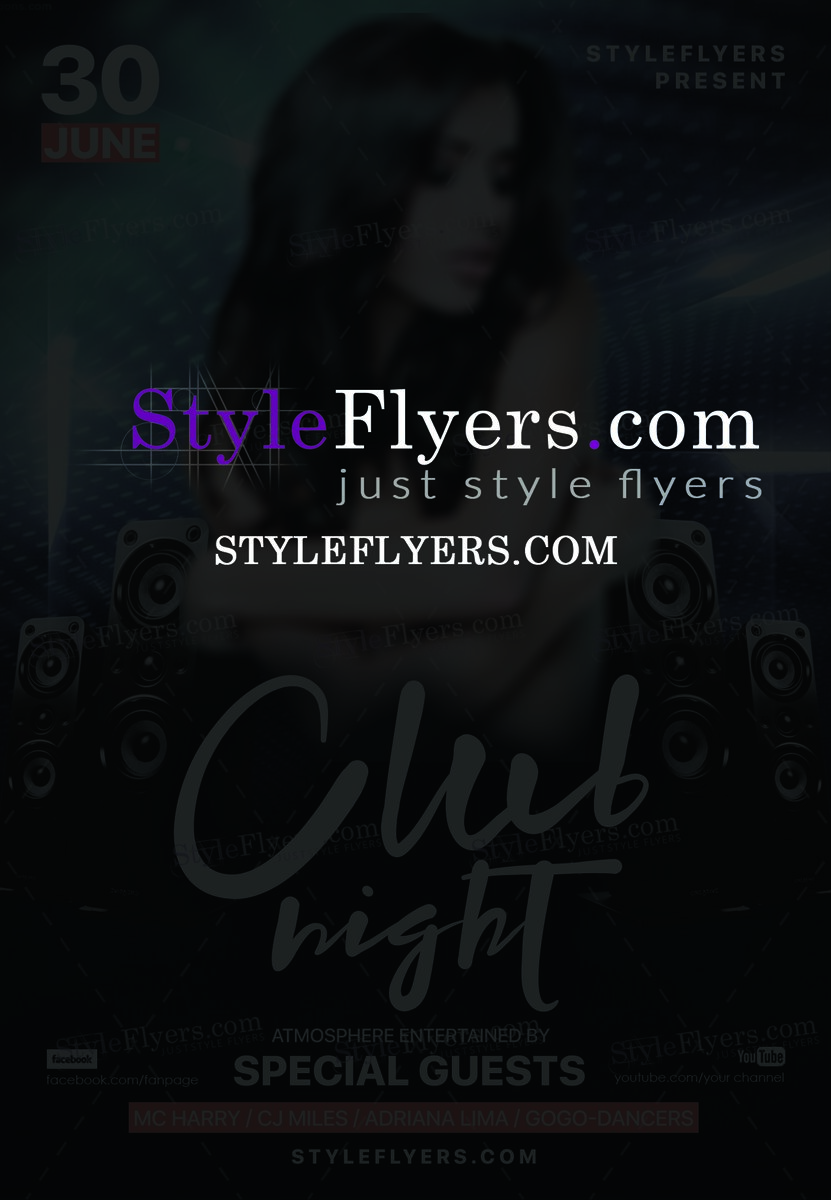 club night psd flyer
