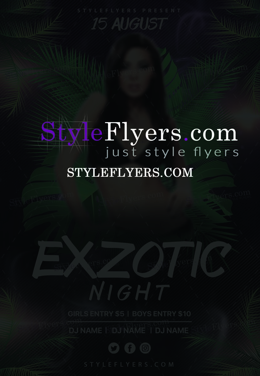 exzotic night psd flyer