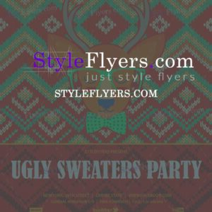 ugly sweaters party PSD Flyer Template