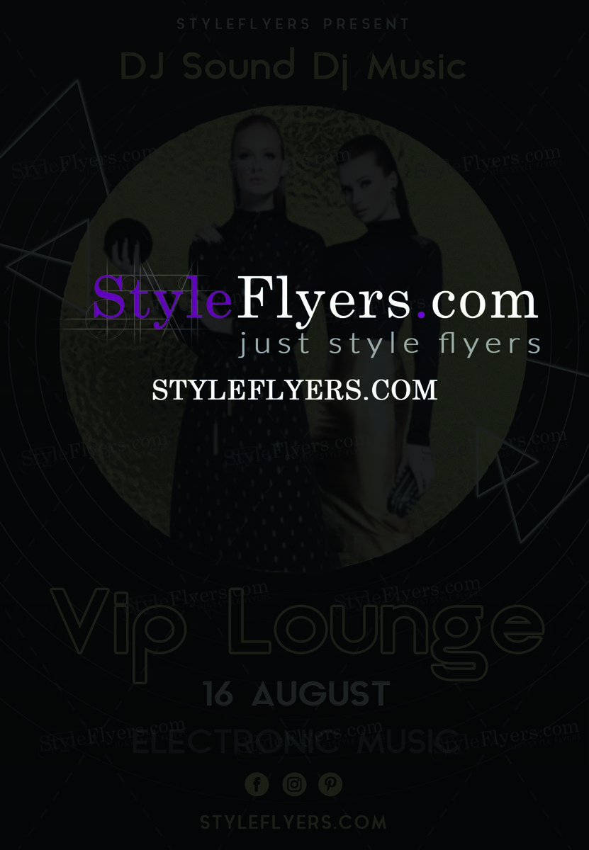 vip lounge psd flyer