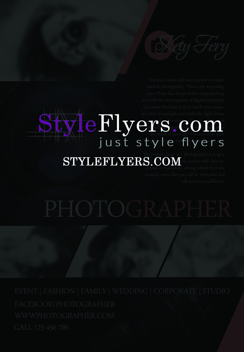 photographer PSD Flyer Template
