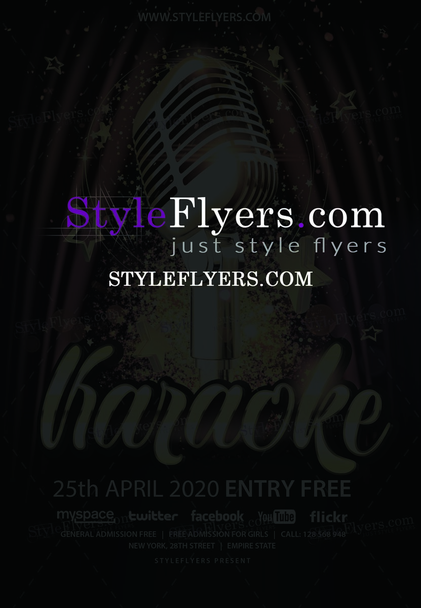 Karaoke PSD Flyer Template