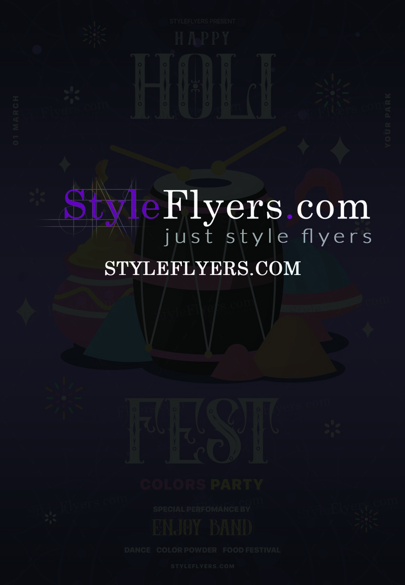 holi fest psd flyer1