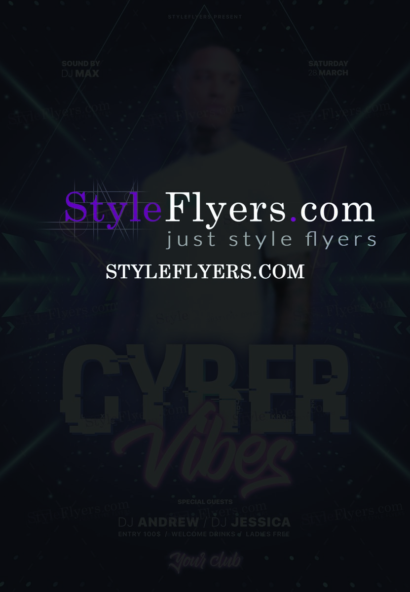 Cyber Vibes PSD Flyer