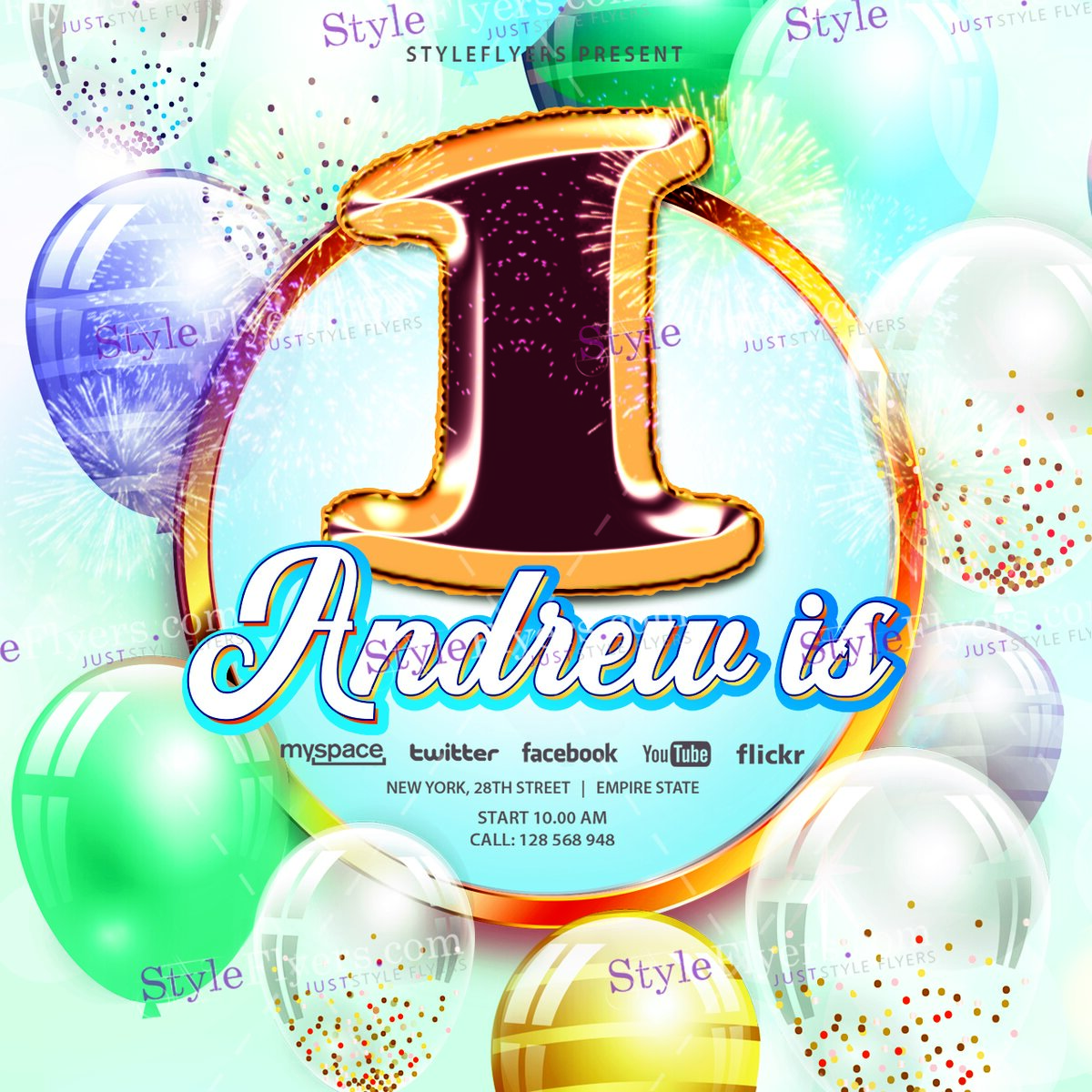 Andrew day PSD Flyer Template