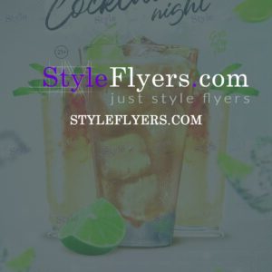 Cocktail Night PSD Flyer
